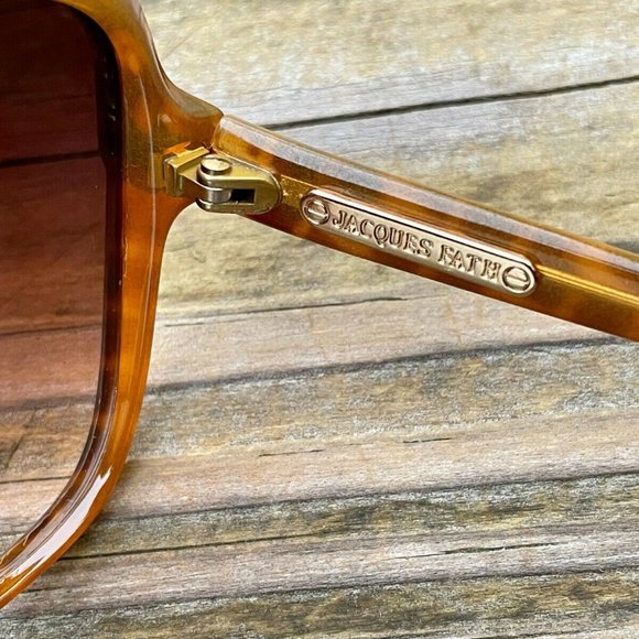 Jacques Fath Sunglasses Brown Tortoise Women Big Face Eye Wear Made in France main image 12